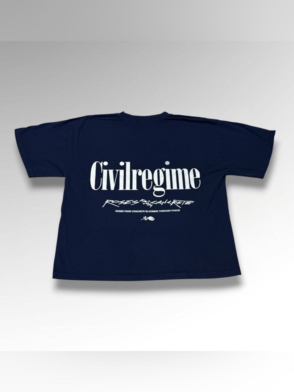 Civil Regime Roses From Concrete Navy Tee